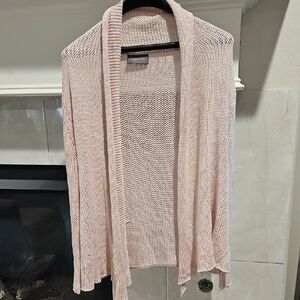 Wooden Ships Soft Pink Open-Front Cardigan